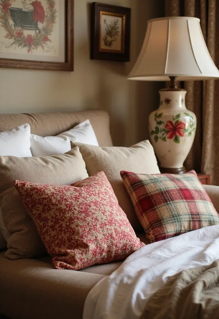 27 Christmas Bedroom Decor Ideas That Feel Extra Magical 7 27 Christmas Bedroom Decor Ideas That Feel Extra Magical - 7. Seasonal Bedroom Accents