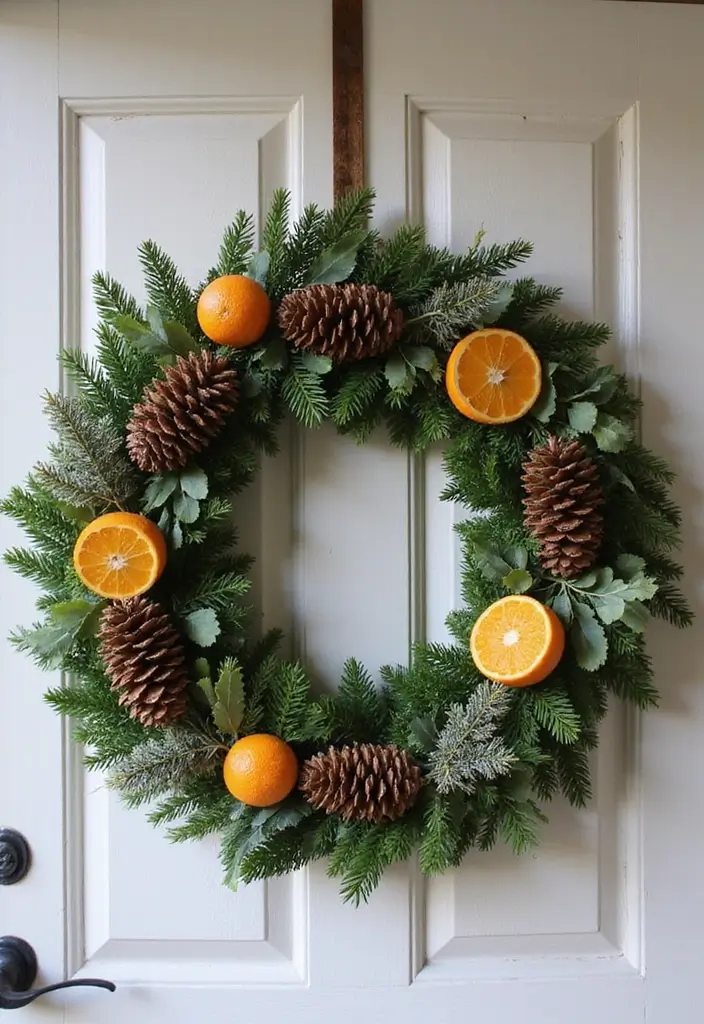 27 Christmas Front Porch Decor Ideas to Welcome Guests 2 27 Christmas Front Porch Decor Ideas to Welcome Guests - 2. Eco-Friendly Wreaths