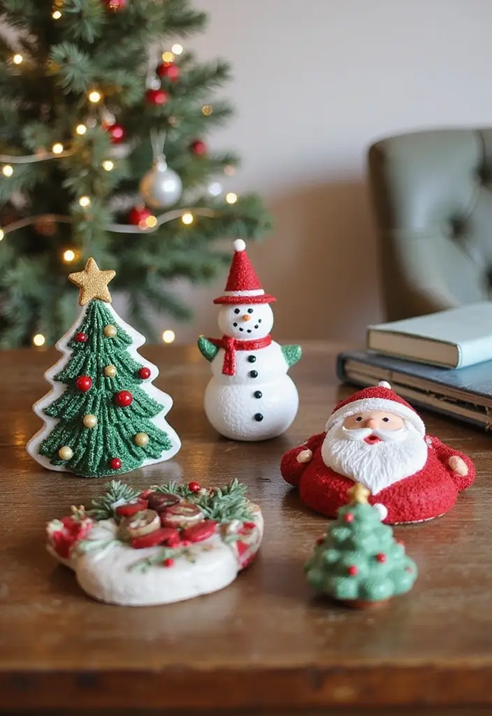27 Christmas Office Decor Ideas That Feel Cheerful 23 27 Christmas Office Decor Ideas That Feel Cheerful - 23. Seasonal Paperweights
