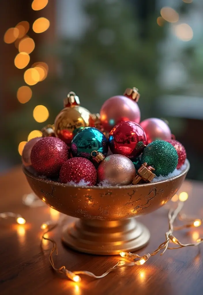 27 Christmas Office Decor Ideas That Feel Cheerful 7 27 Christmas Office Decor Ideas That Feel Cheerful - 7. Creative Ornament Display