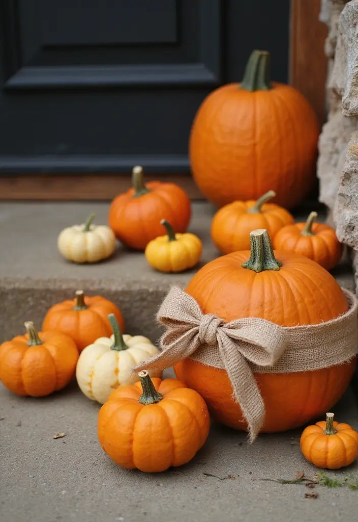 27 Halloween Door Decoration Ideas You Can DIY Fast 2. Pumpkin Patch Welcome