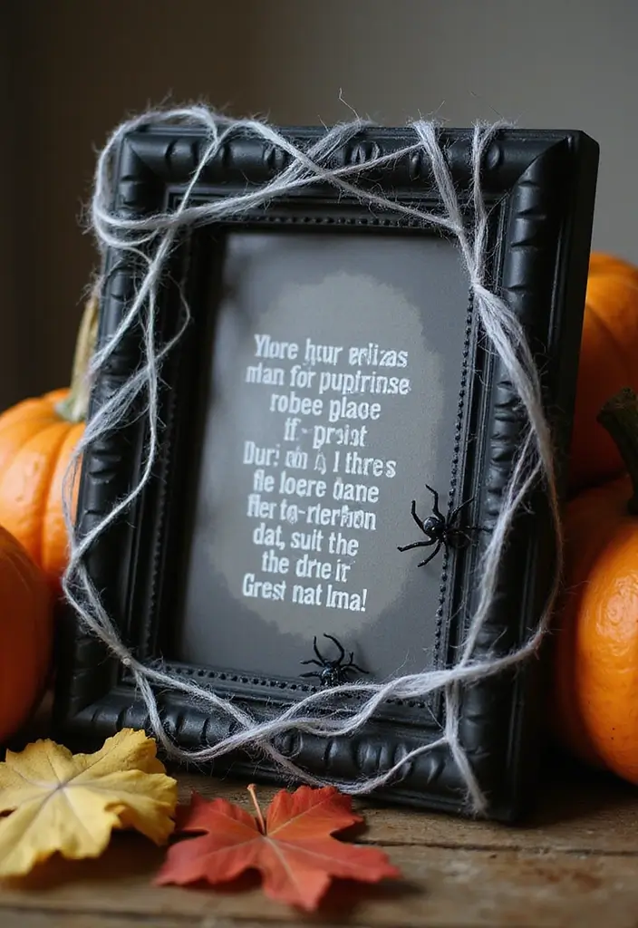 27 Halloween Door Decoration Ideas You Can DIY Fast 6. Haunted Picture Frame