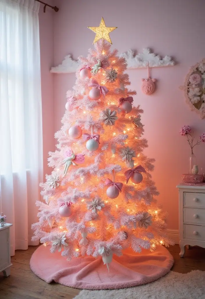 27 Pink Christmas Tree Decoration Ideas That Pop 11 27 Pink Christmas Tree Decoration Ideas That Pop - 11. Magical Fairies