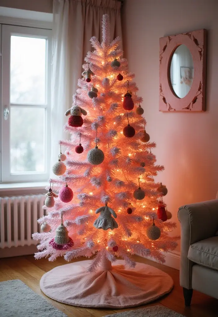 27 Pink Christmas Tree Decoration Ideas That Pop 12 27 Pink Christmas Tree Decoration Ideas That Pop - 12. Cozy Comfort