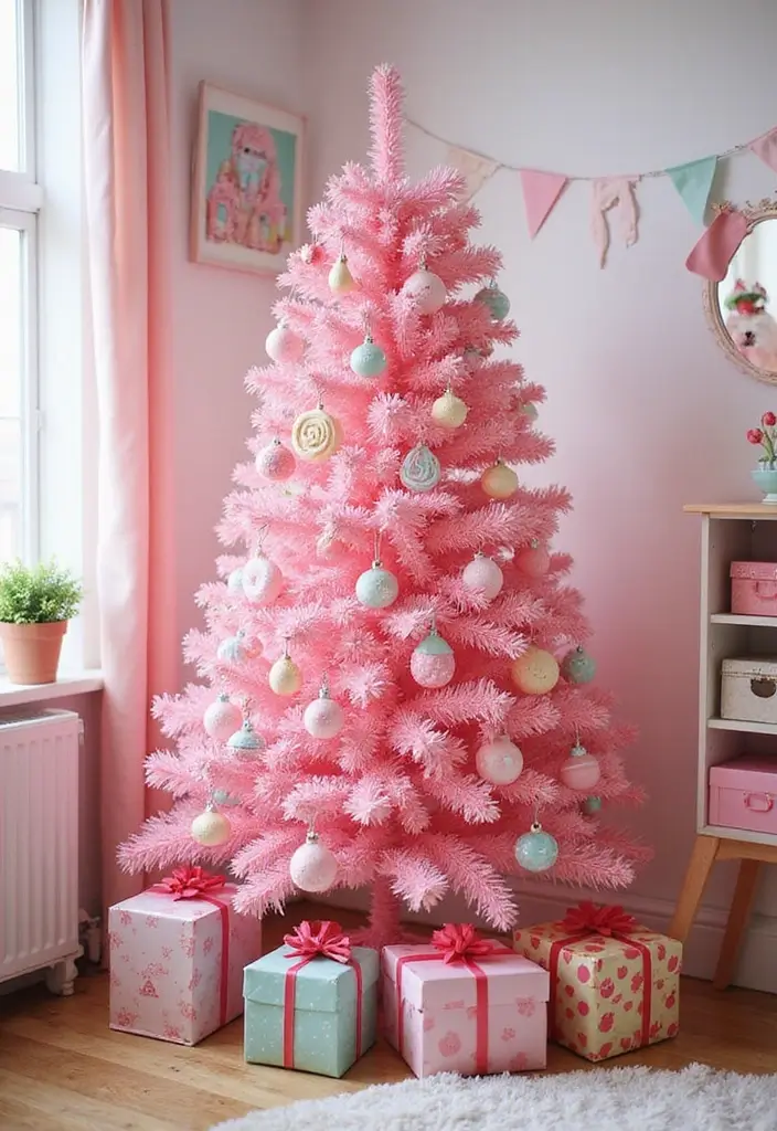 27 Pink Christmas Tree Decoration Ideas That Pop 18 27 Pink Christmas Tree Decoration Ideas That Pop - 18. Sweet Treats