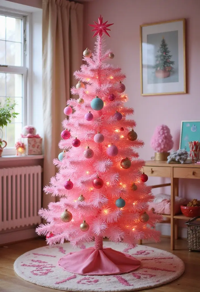 27 Pink Christmas Tree Decoration Ideas That Pop 19 27 Pink Christmas Tree Decoration Ideas That Pop - 19. Festive Fun