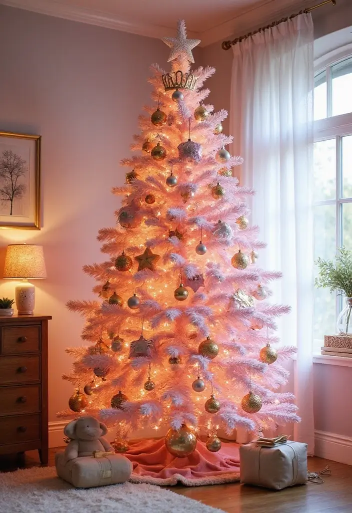27 Pink Christmas Tree Decoration Ideas That Pop 3 27 Pink Christmas Tree Decoration Ideas That Pop - 3. Princess Pink Elegance