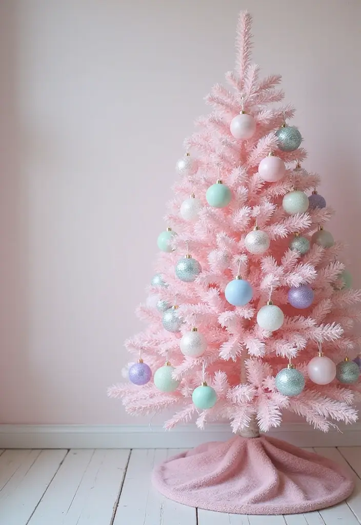 27 Pink Christmas Tree Decoration Ideas That Pop 7 27 Pink Christmas Tree Decoration Ideas That Pop - 7. Sweet Pastels