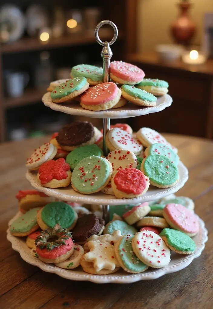 27 Round Table Christmas Centerpiece Ideas That Shine - 11. Edible Centerpiece