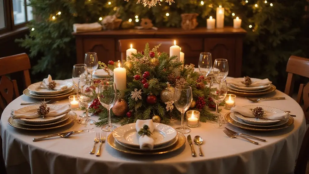 27 Round Table Christmas Centerpiece Ideas That Shine
