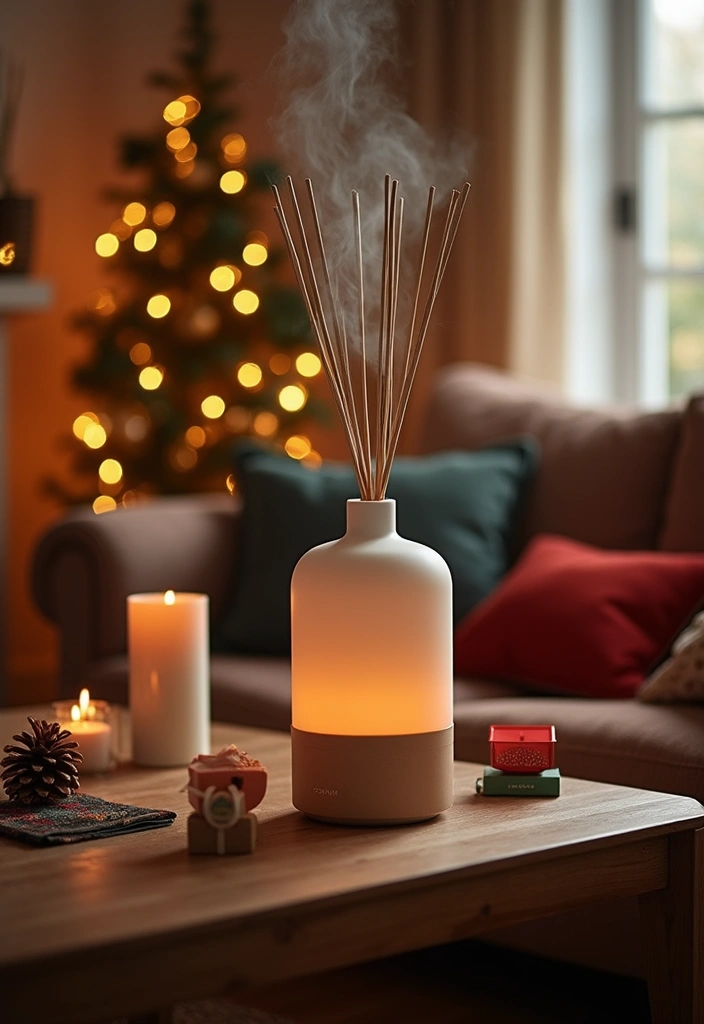 27 Small Apartment Christmas Decor Ideas That Maximize Style 10 27 Small Apartment Christmas Decor Ideas That Maximize Style - 10. Seasonal Scent Diffusers