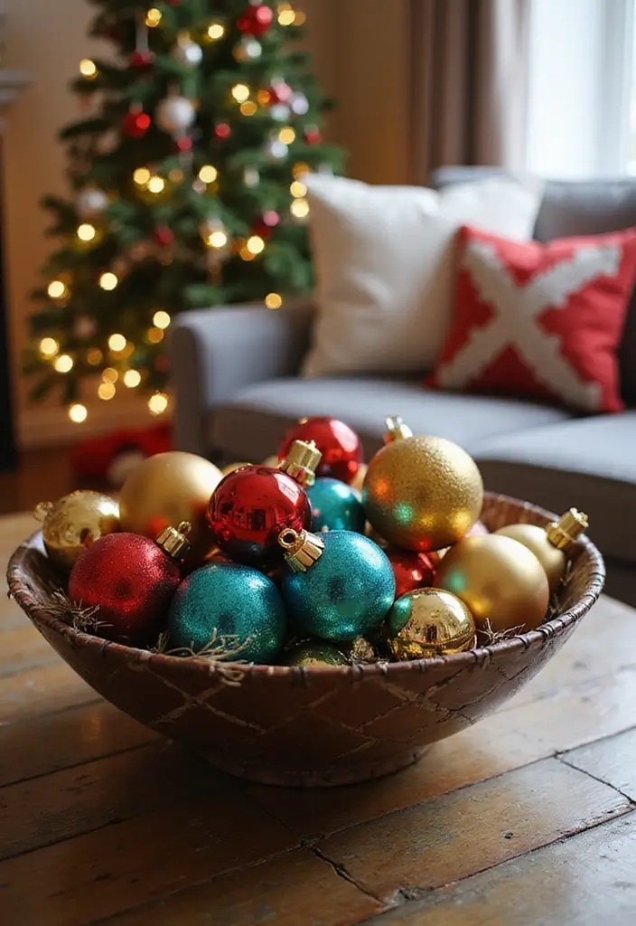27 Small Apartment Christmas Decor Ideas That Maximize Style 12 27 Small Apartment Christmas Decor Ideas That Maximize Style - 12. Ornaments as Decor