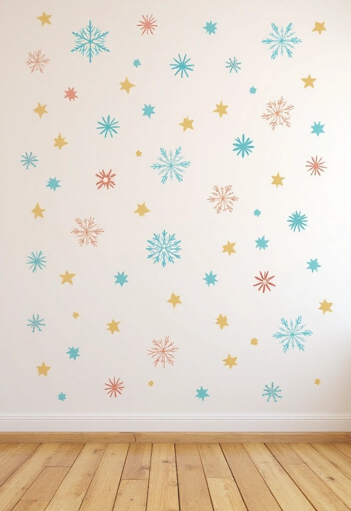 27 Small Apartment Christmas Decor Ideas That Maximize Style 27 27 Small Apartment Christmas Decor Ideas That Maximize Style - 27. Seasonal Wall Decals
