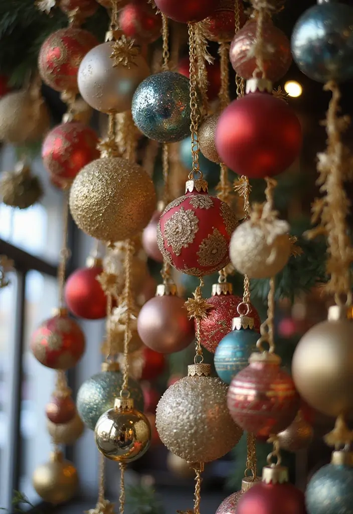 27 Small Apartment Christmas Decor Ideas That Maximize Style 4 27 Small Apartment Christmas Decor Ideas That Maximize Style - 4. Hanging Ornaments
