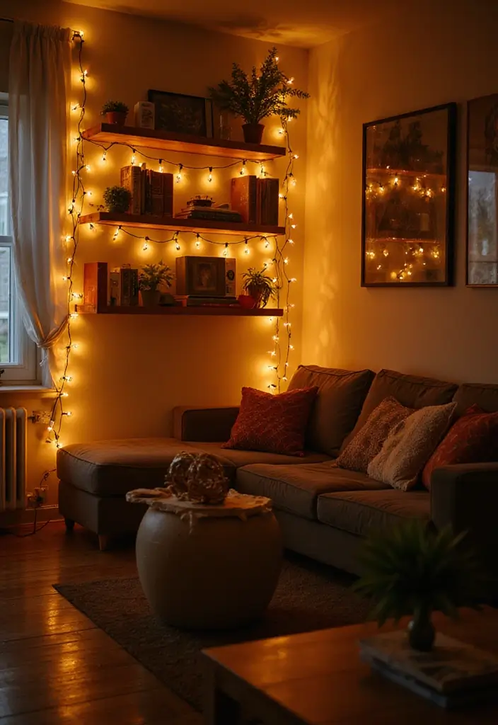 27 Small Apartment Christmas Decor Ideas That Maximize Style 8 27 Small Apartment Christmas Decor Ideas That Maximize Style - 8. String Lights