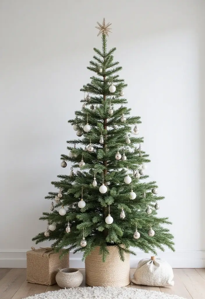 27 Stunning Sapin de Noël Inspirations You’ll Love 11 27 Stunning Sapin de Noël Inspirations You’ll Love - 11. Minimalist Magic