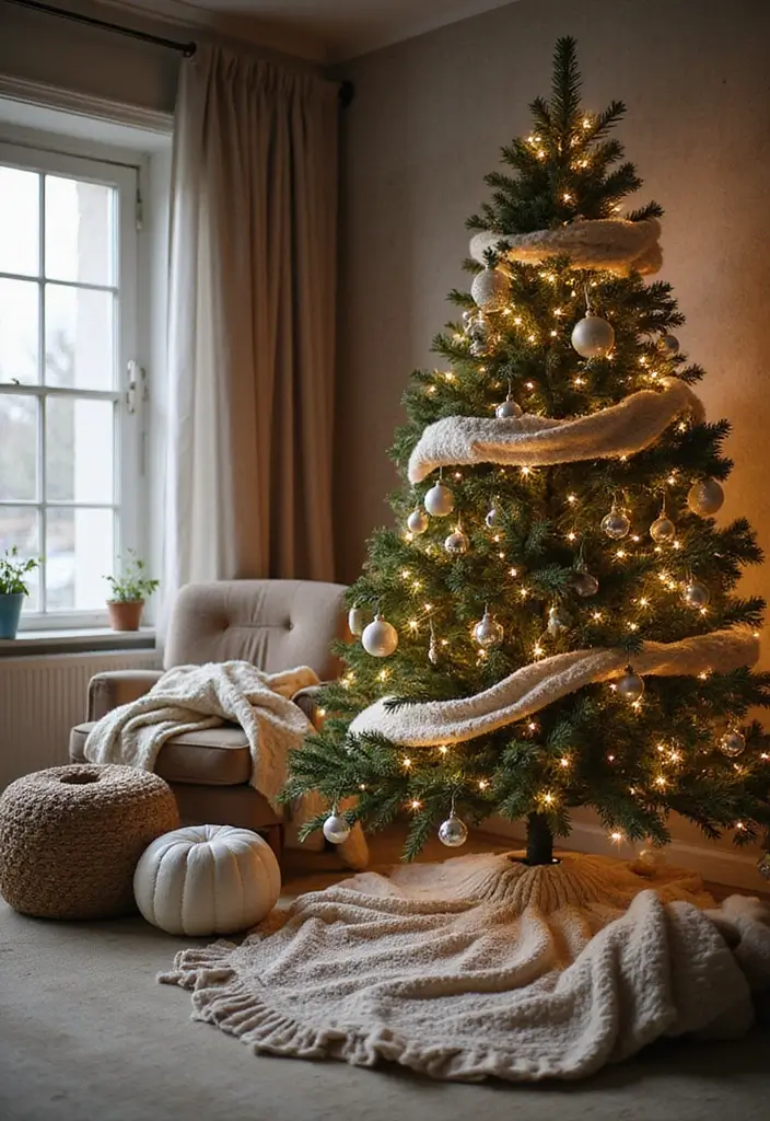27 Stunning Sapin de Noël Inspirations You’ll Love 12 27 Stunning Sapin de Noël Inspirations You’ll Love - 12. Cozy Textures