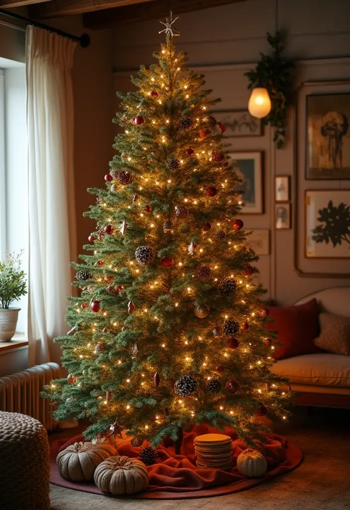 27 Stunning Sapin de Noël Inspirations You’ll Love 13 27 Stunning Sapin de Noël Inspirations You’ll Love - 13. Rustic Charm