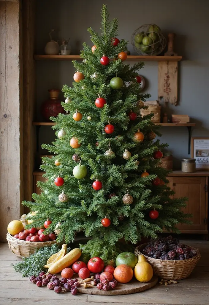 27 Stunning Sapin de Noël Inspirations You’ll Love 21 27 Stunning Sapin de Noël Inspirations You’ll Love - 21. Festive Farm Fresh