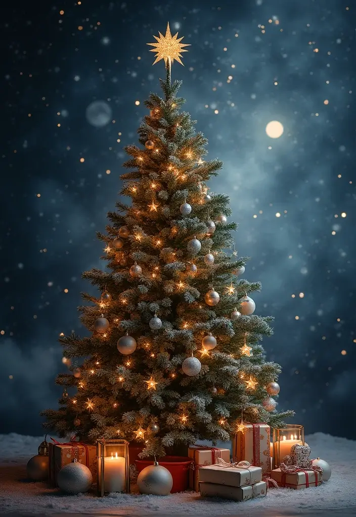 27 Stunning Sapin de Noël Inspirations You’ll Love 25 27 Stunning Sapin de Noël Inspirations You’ll Love - 25. Celestial Celebrations