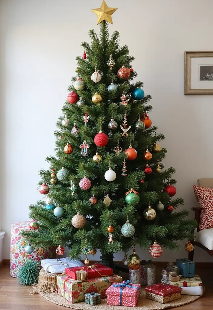 27 Stunning Sapin de Noël Inspirations You’ll Love 7 27 Stunning Sapin de Noël Inspirations You’ll Love - 7. Eclectic Elegance