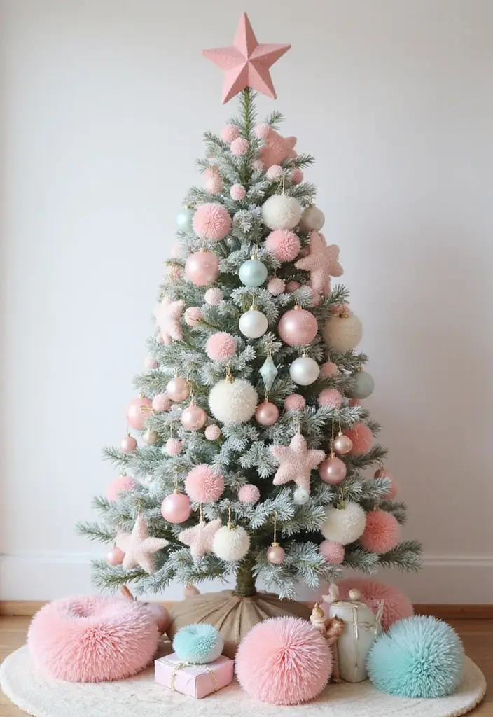 27 Stunning Sapin de Noël Inspirations You’ll Love 8 27 Stunning Sapin de Noël Inspirations You’ll Love - 8. Whimsical Pastels