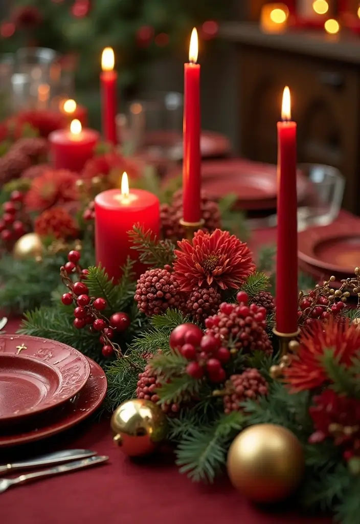 28 Christmas Centerpiece Ideas That Elevate Any Table 19 28 Christmas Centerpiece Ideas That Elevate Any Table - 19. Seasonal Color Palette Centerpiece