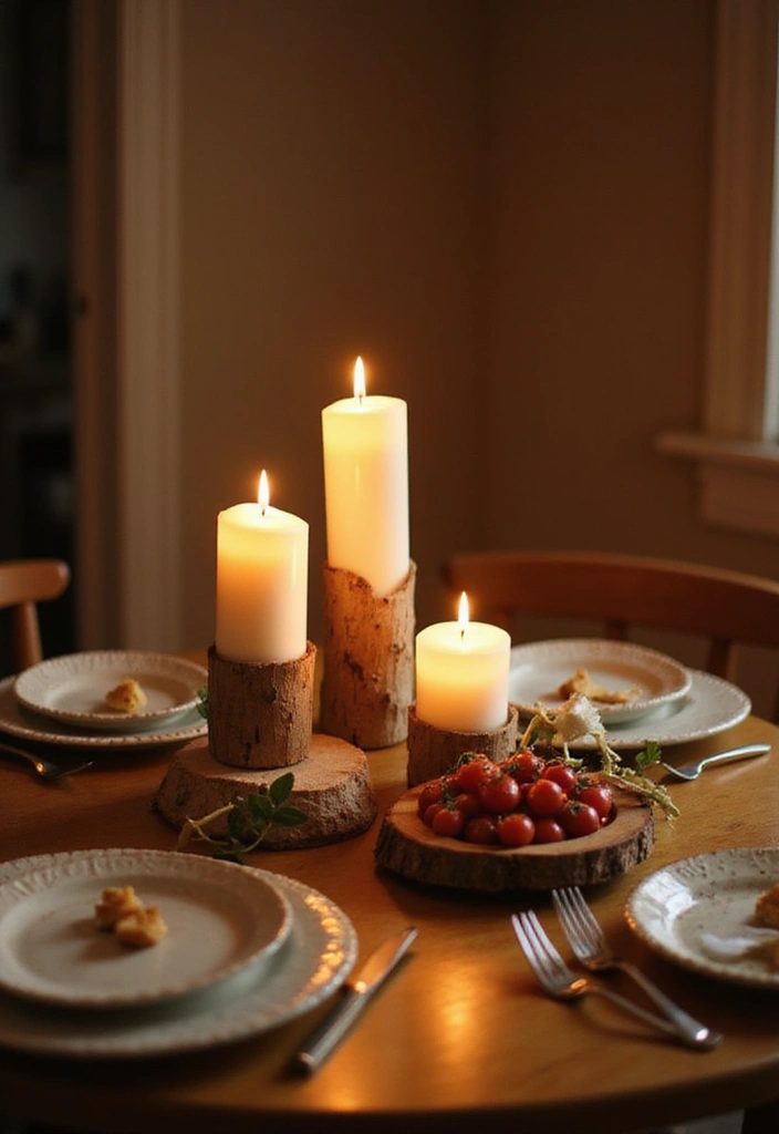 28 Christmas Centerpiece Ideas That Elevate Any Table 21 28 Christmas Centerpiece Ideas That Elevate Any Table - 21. Eco-Friendly Candle Holders
