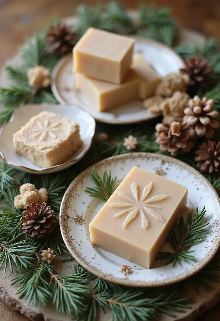 28 Christmas Centerpiece Ideas That Elevate Any Table 28 28 Christmas Centerpiece Ideas That Elevate Any Table - 28. Handcrafted Soap Centerpiece
