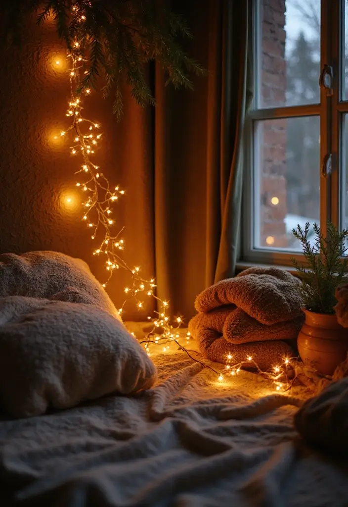 28 Christmas Room Ideas That Feel Cozy & Bright 3 28 Christmas Room Ideas That Feel Cozy & Bright - 3. Bright Fairy Lights