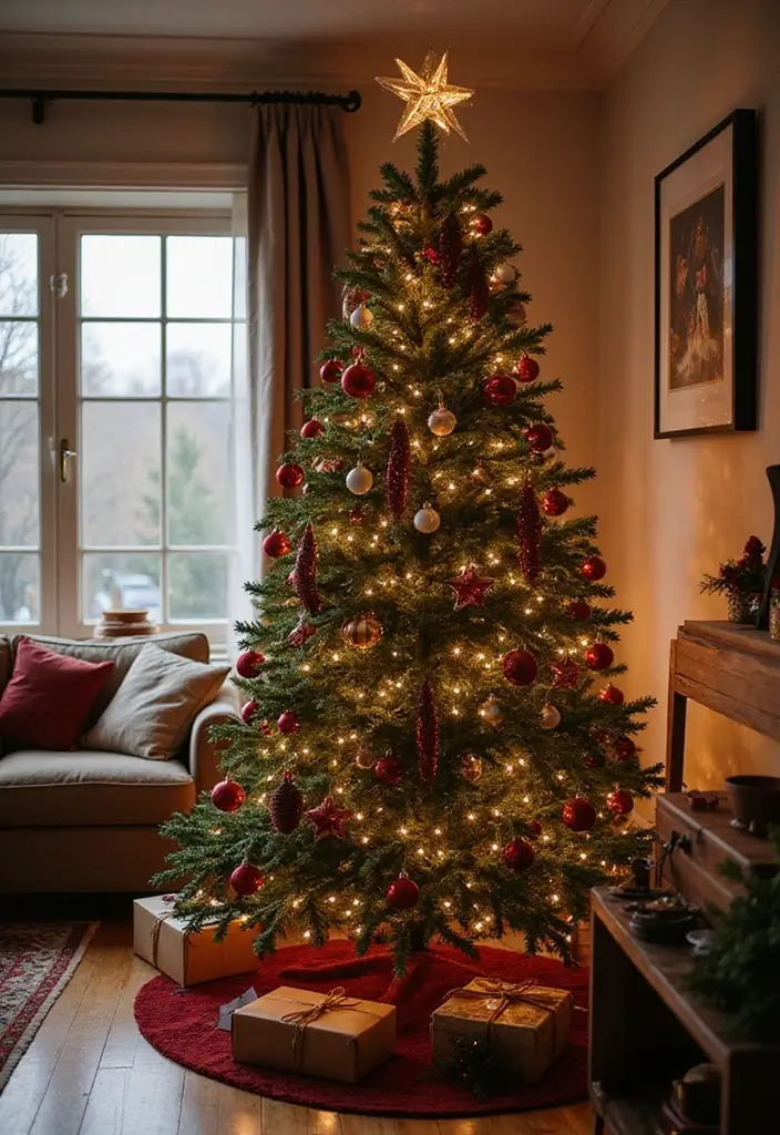 28 Christmas Tree Color Theme Ideas You’ll Want to Copy - 11. Classic Red and Green