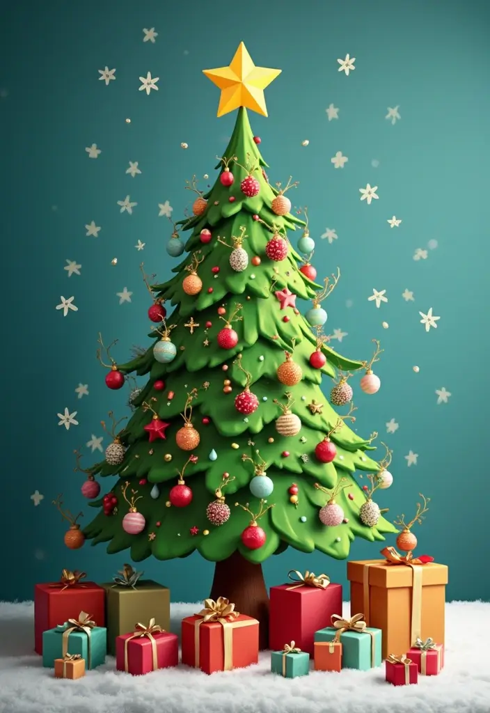 28 Christmas Tree Color Theme Ideas You’ll Want to Copy - 12. Whimsical Wonderland