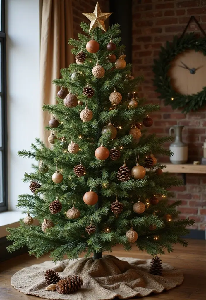 28 Christmas Tree Color Theme Ideas You’ll Want to Copy - 15. Nature's Bounty