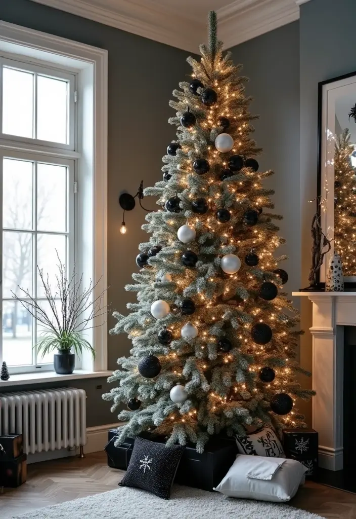 28 Christmas Tree Color Theme Ideas You’ll Want to Copy - 19. Urban Chic