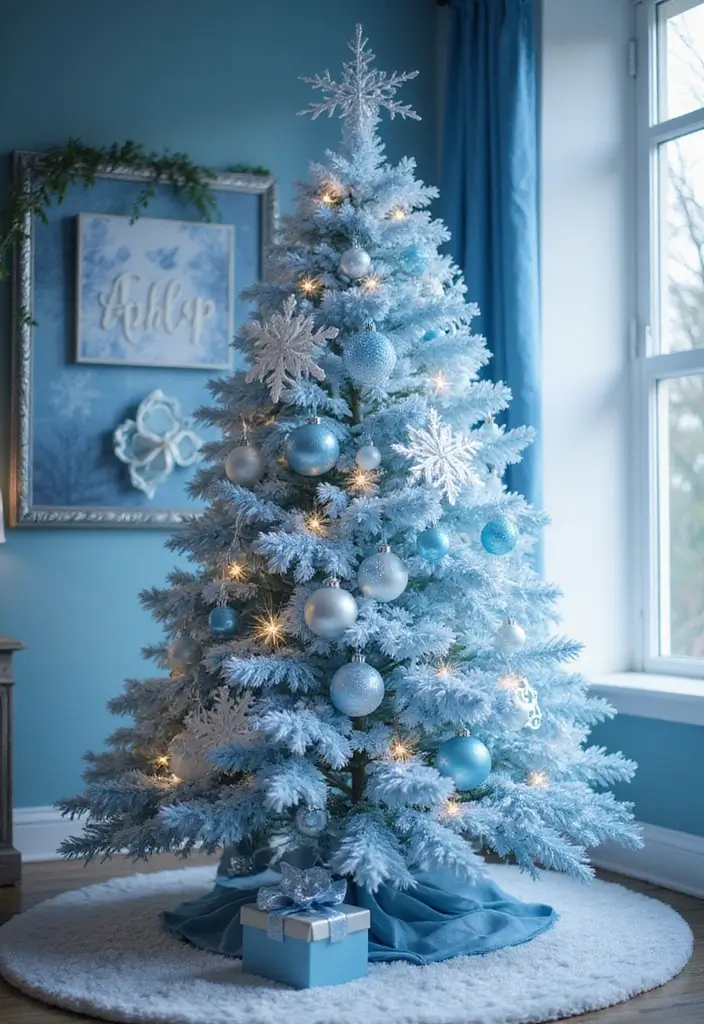28 Christmas Tree Color Theme Ideas You’ll Want to Copy - 23. Arctic Wonderland