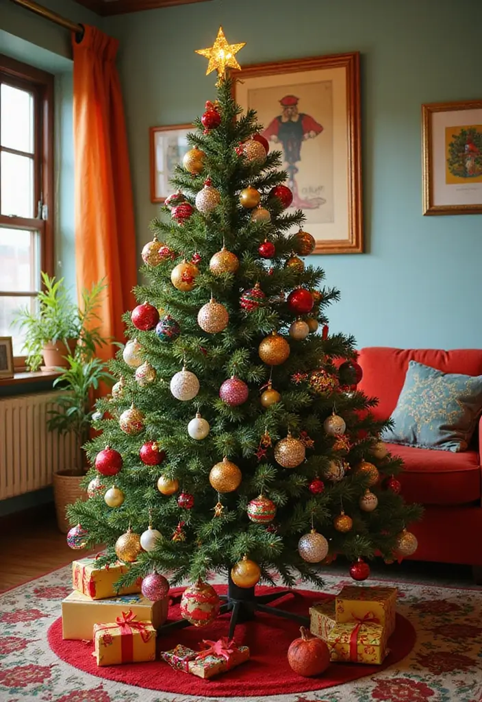 28 Christmas Tree Color Theme Ideas You’ll Want to Copy - 26. Festive Fiesta