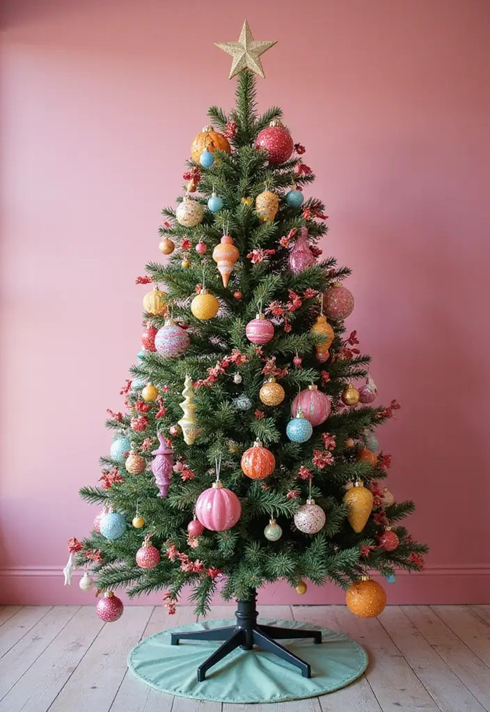28 Christmas Tree Color Theme Ideas You’ll Want to Copy - 3. Cheerful Candyland