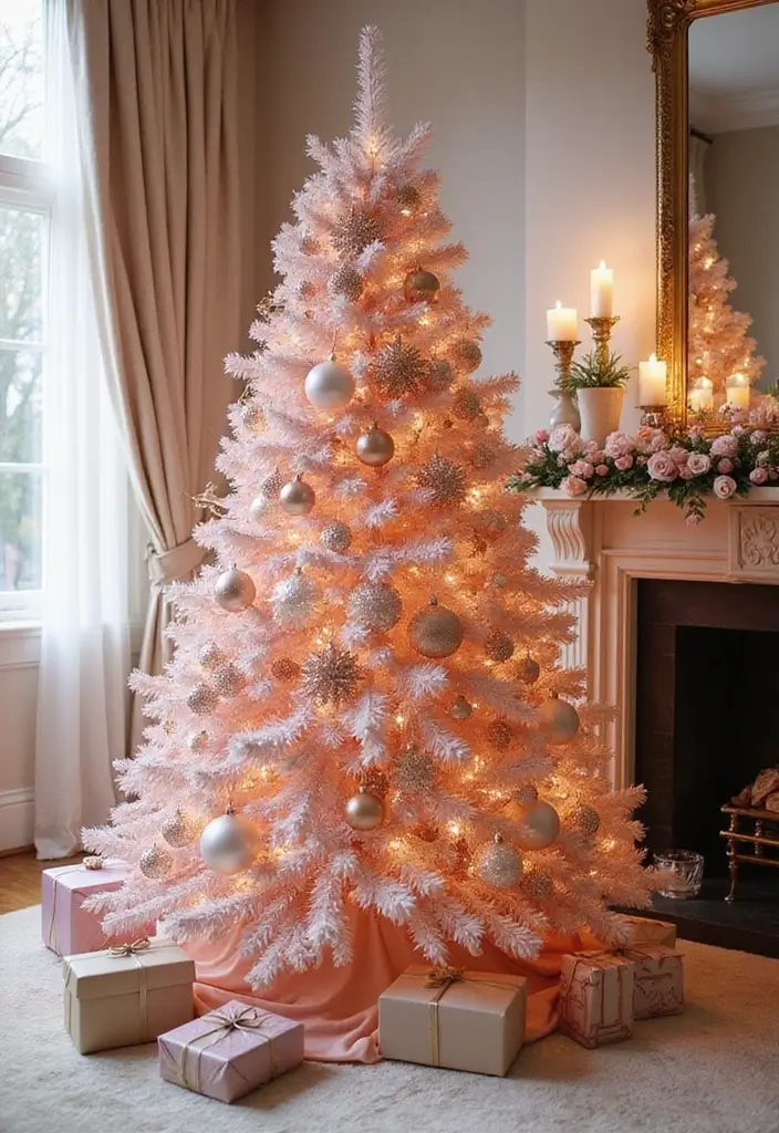 28 Christmas Tree Color Theme Ideas You’ll Want to Copy - 4. Radiant Rose Gold