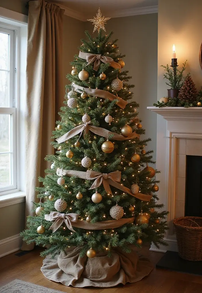 28 Christmas Tree Color Theme Ideas You’ll Want to Copy - 8. Rustic Charm