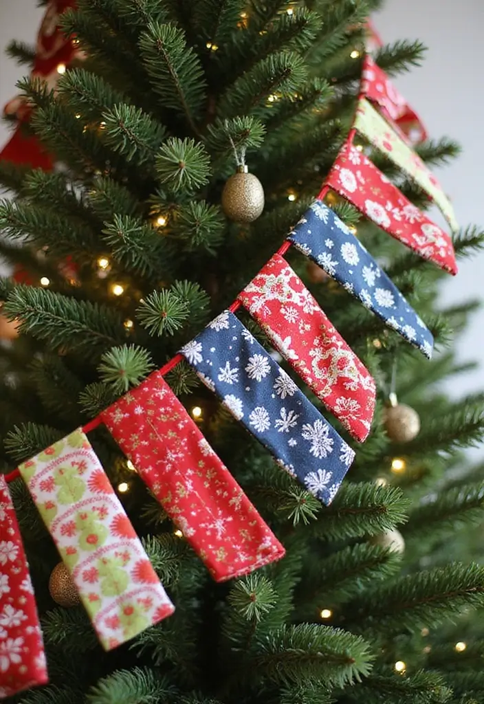28 Christmas Tree Decoration Ideas That Spark Joy 11 28 Christmas Tree Decoration Ideas That Spark Joy - 11. Fabric Banners