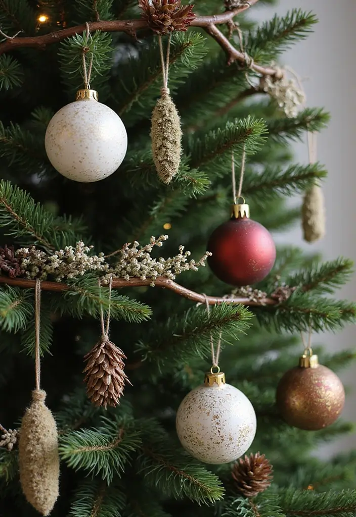 28 Christmas Tree Decoration Ideas That Spark Joy 22 28 Christmas Tree Decoration Ideas That Spark Joy - 22. Nature-Inspired Tree Trimmings