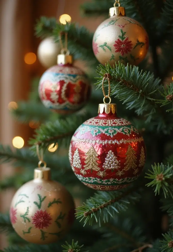 28 Christmas Tree Decoration Ideas That Spark Joy 26 28 Christmas Tree Decoration Ideas That Spark Joy - 26. Elegant Hand-Painted Ornaments