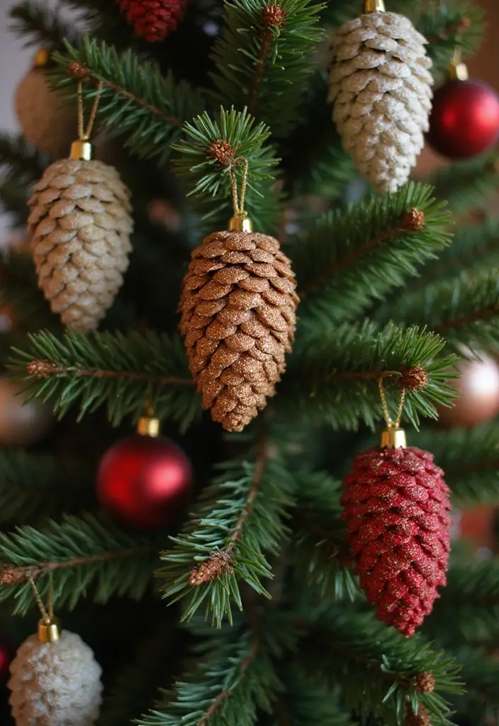 28 Christmas Tree Decoration Ideas That Spark Joy 3 28 Christmas Tree Decoration Ideas That Spark Joy - 3. Pinecone Decorations