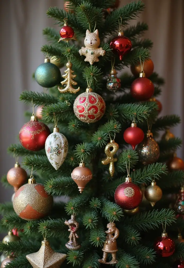 28 Christmas Tree Decoration Ideas That Spark Joy 9 28 Christmas Tree Decoration Ideas That Spark Joy - 9. Vintage Ornaments