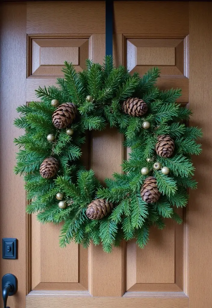 28 Door Christmas Decoration Ideas Everyone Will Notice 15 28 Door Christmas Decoration Ideas Everyone Will Notice - 15. Evergreen Swag