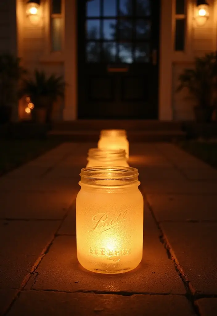 28 Door Christmas Decoration Ideas Everyone Will Notice 24 28 Door Christmas Decoration Ideas Everyone Will Notice - 24. Frosted Mason Jar Luminaries