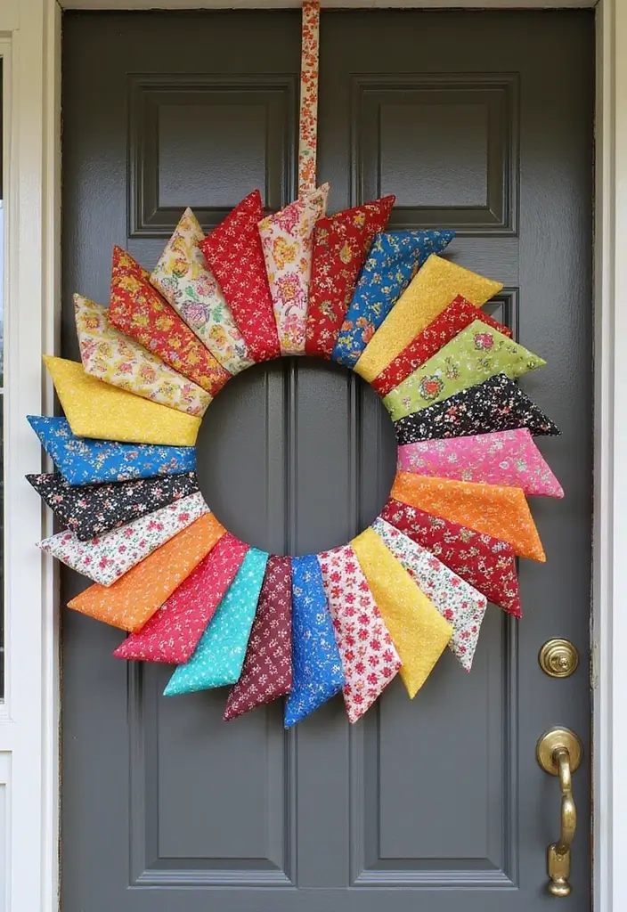 28 Door Christmas Decoration Ideas Everyone Will Notice 3 28 Door Christmas Decoration Ideas Everyone Will Notice - 3. DIY Fabric Door Hanger