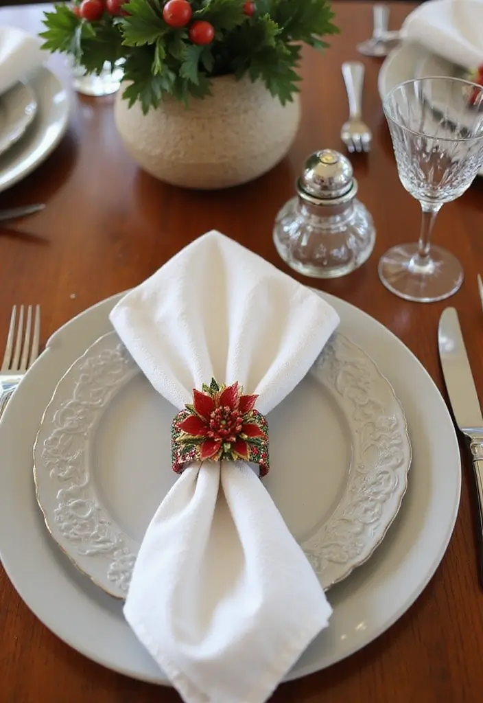 28 Festive Table Noël Decoration Ideas for Inspiration 8 28 Festive Table Noël Decoration Ideas for Inspiration - 8. Festive Napkin Folding