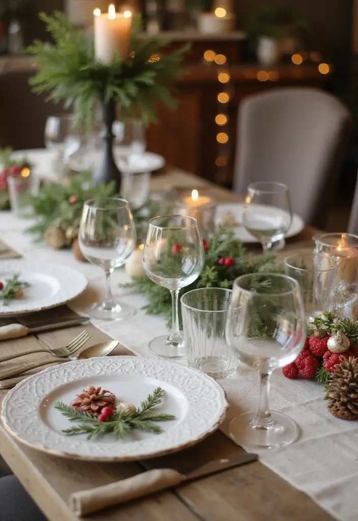 28 Festive Table Noël Decoration Ideas for Inspiration 9 28 Festive Table Noël Decoration Ideas for Inspiration - 9. Decorated Glassware