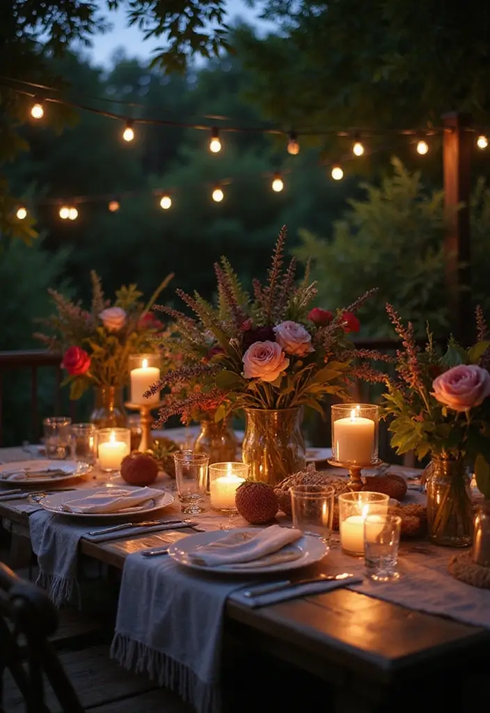 28 Halloween Table Décor Ideas for Every Gathering 15 28 Halloween Table Décor Ideas for Every Gathering - 15. Twilight Garden Party